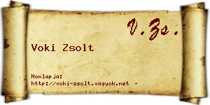 Voki Zsolt névjegykártya